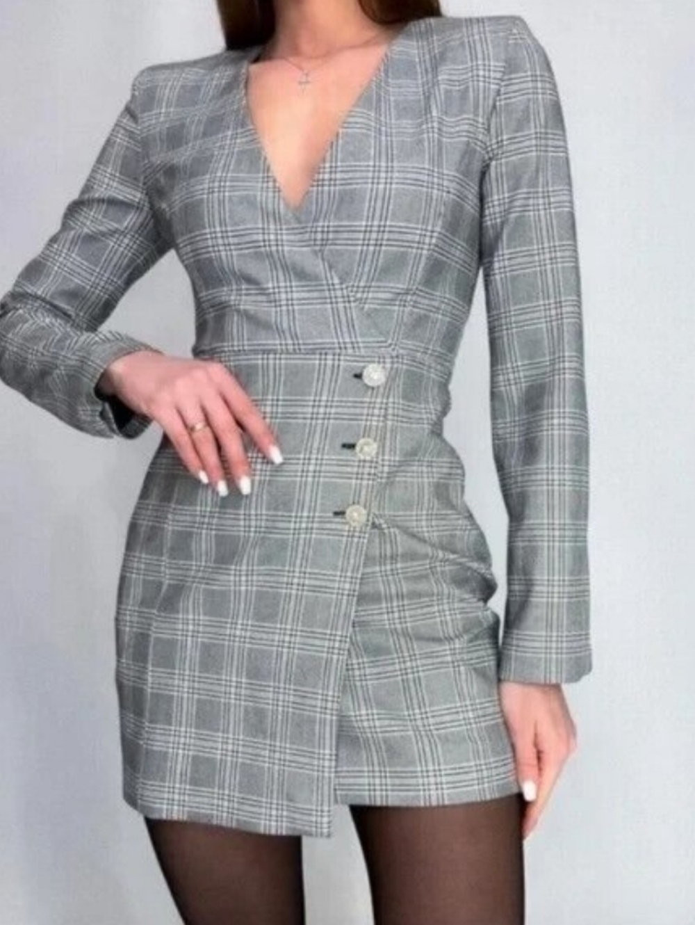 Zara Plaid Blazer Mini Dress - XL -New